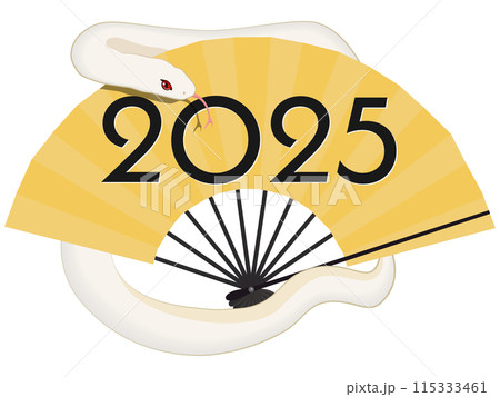 2025年巳年(年賀状素材) 2025年巳年(年賀状素材) 115333461