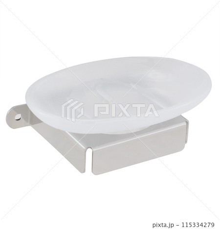 Wall-Mounted Frosted Glass Soap Dish 115334279