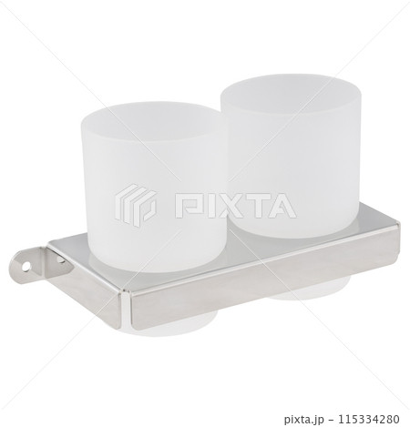 Wall-Mounted Double Containers For Toothbrushes Wall-Mounted Double Containers For Toothbrushes 115334280