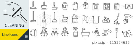 掃除のアイコンセット 115334633