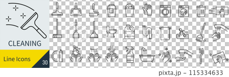 掃除のアイコンセット 115334633