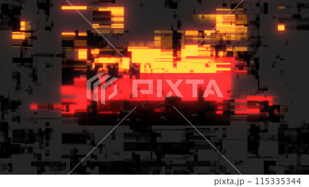 3D rendering flag Germany with screen effects of technological glitches 115335344