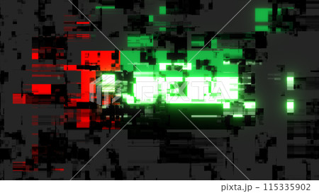3D rendering flag UAE with screen effects of technological glitches 115335902