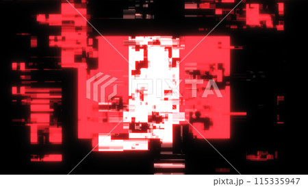 3D rendering flag Peru with screen effects of technological glitches 115335947