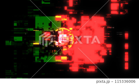 3D rendering flag Portugal with screen effects of technological glitches 115336006