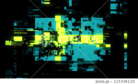 3D rendering flag Sweden with screen effects of technological glitches 115336110