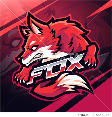 Fox esport mascot logo design 115336977