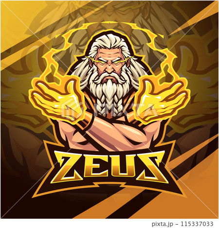 Zeus esport mascot logo design 115337033