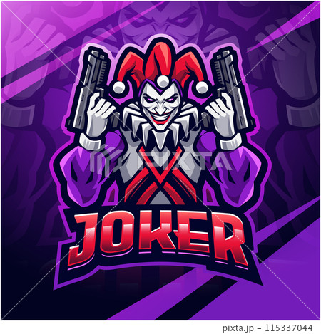 Joker esport mascot logo design 115337044