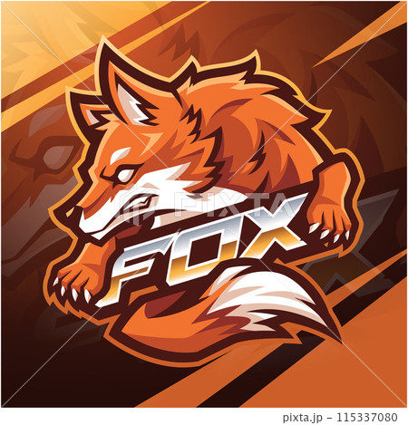 Fox esport mascot logo design 115337080