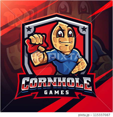 Cornhole games esport mascot logo design Cornhole games esport mascot logo design 115337087
