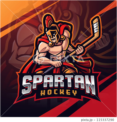 Spartan esport mascot logo design 115337290