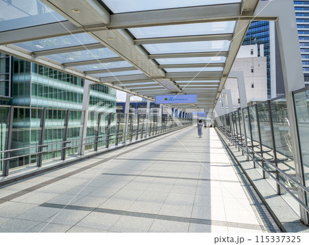 浜松町駅と竹芝を結ぶ屋根付きの高架型歩行者専用連絡通路（竹芝デッキ） 115337325