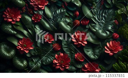 Exotic Floral Jungle background 3d wallpaper wallpaper picture 115337831