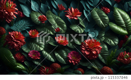 Exotic Floral Jungle background 3d wallpaper wallpaper picture 115337846