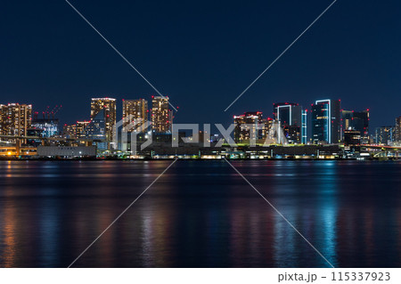 東京夜景　豊洲ぐるり公園からの風景 115337923