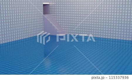 水が入っているプール 水が入っているプール 115337936