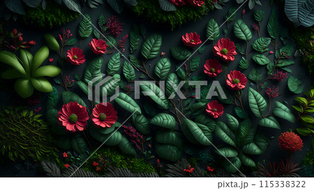 Rainforest Bloom background 3d wallpaper 115338322