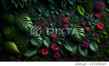 Rainforest Bloom background 3d wallpaper 115338324