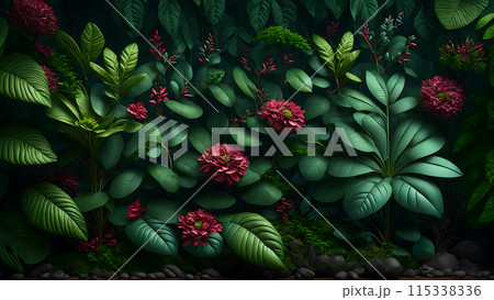 Rainforest Bloom background 3d wallpaper 115338336