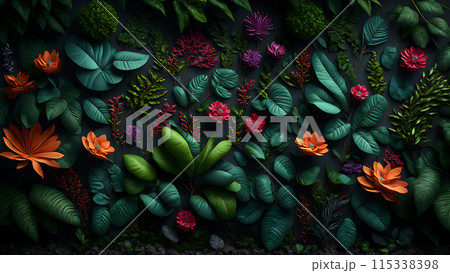 Rainforest Bloom background 3d wallpaper 115338398