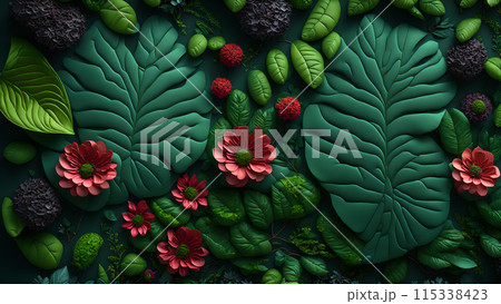 Rainforest Bloom background 3d wallpaper Rainforest Bloom background 3d wallpaper 115338423