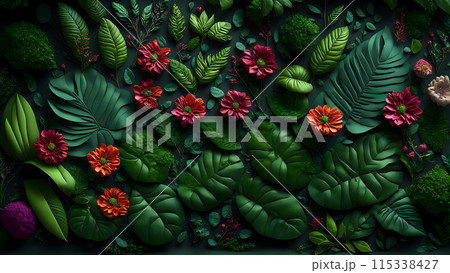Rainforest Bloom background 3d wallpaper 115338427