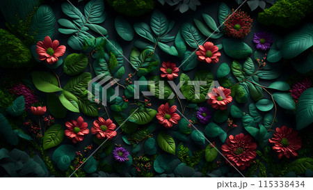 Rainforest Bloom background 3d wallpaper Rainforest Bloom background 3d wallpaper 115338434