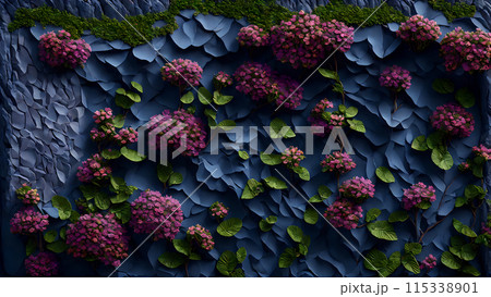 Flowering Cliffside background 3d wallpaper Flowering Cliffside background 3d wallpaper 115338901