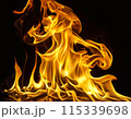 黄色い炎のエフェクト_ヨコ2 115339698