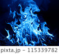 青い炎のエフェクト_ヨコ1 115339782