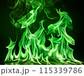 緑の炎のエフェクト_ヨコ1 115339786