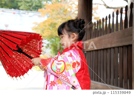 七五三詣、三歳のお祝いロケーション撮影、被布和装キッズフォト 七五三詣、三歳のお祝いロケーション撮影、被布和装キッズフォト 115339849