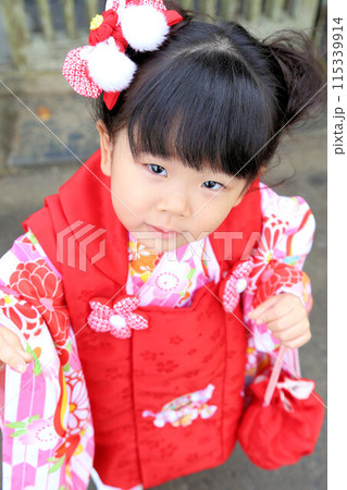 七五三詣、三歳のお祝いロケーション撮影、被布和装キッズフォト 七五三詣、三歳のお祝いロケーション撮影、被布和装キッズフォト 115339914
