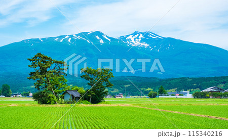 遊佐町から望む鳥海山 遊佐町から望む鳥海山 115340216