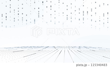 未来的なデジタル環境、ミニマルなデジタル風景。 115340483