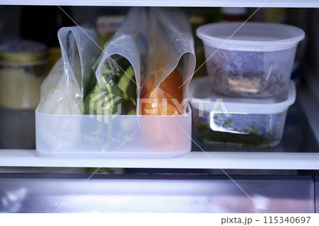 冷蔵庫の中の作り置き 冷蔵庫収納 冷蔵庫の中の作り置き 冷蔵庫収納 115340697