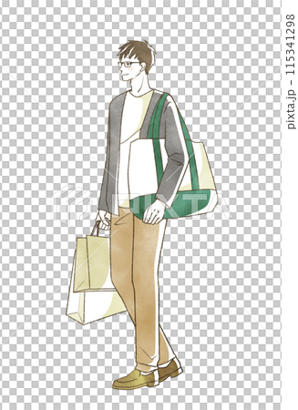 買い物をしている男性 115341298