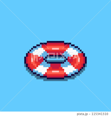 Pixel art style float ring design Pixel art style float ring design 115341310