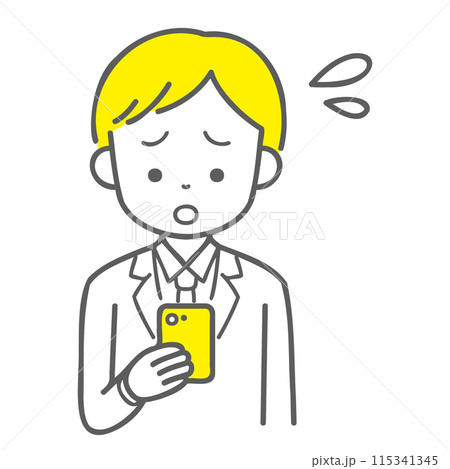 焦っている女子学生 115341345