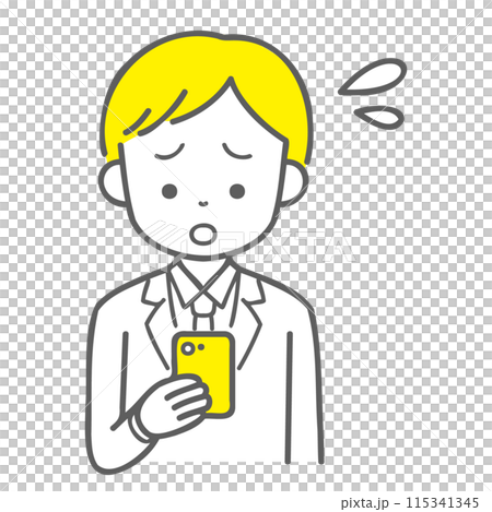 焦っている女子学生 115341345