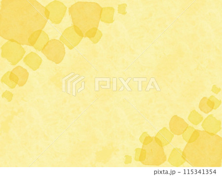 水彩 横 フレーム イエロー 115341354
