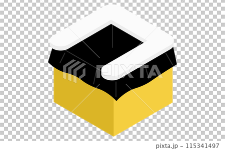 防災用品和簡易廁所的簡單等距圖 115341497