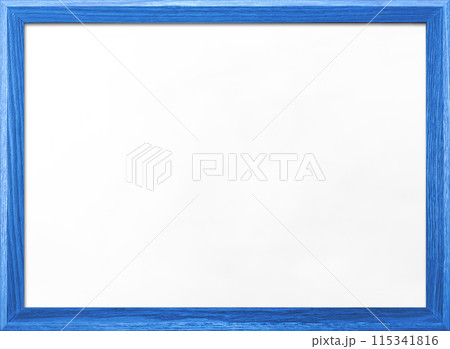木製フレームの薄青色の木枠のあるホワイトボードの背景画像 115341816