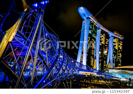 シンガポール 夜の風景 シンガポール 夜の風景 115342397