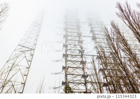 Duga, a Soviet over-the-horizon (OTH) radar system as part of the Soviet anti-ballistic missile early-warning network, in Chernobyl Exclusion Zone in Ukraine Duga, a Soviet over-the-horizon (OTH) radar system as part of the Soviet anti-ballistic missile early-warning network, in Chernobyl Exclusion Zone in Ukraine 115344323