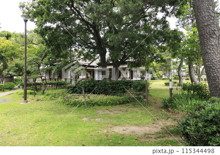 緑豊かな公園(伊藤博文別邸)の初夏 緑豊かな公園(伊藤博文別邸)の初夏 115344498