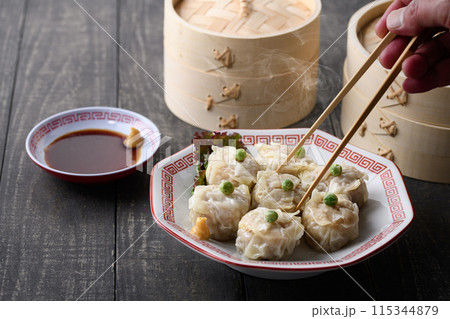 中国料理 焼売 蒸したて熱々 115344879