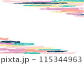 ポップでカラフルなペイント風フレーム素材 115344963