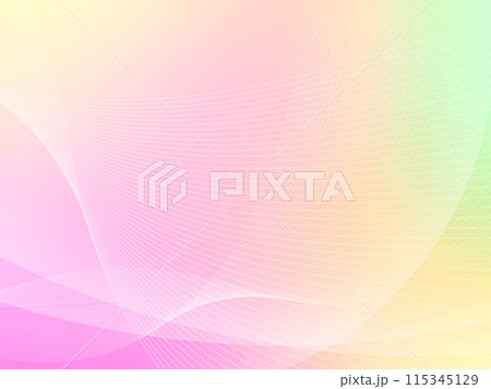 やわらかな曲線とパステルピンクのグラデーション背景素材 115345129